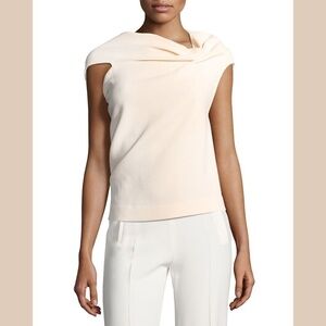 ROLAND MOURET ECRU WOOL EUGENE TOP BLOUSE NWT 4